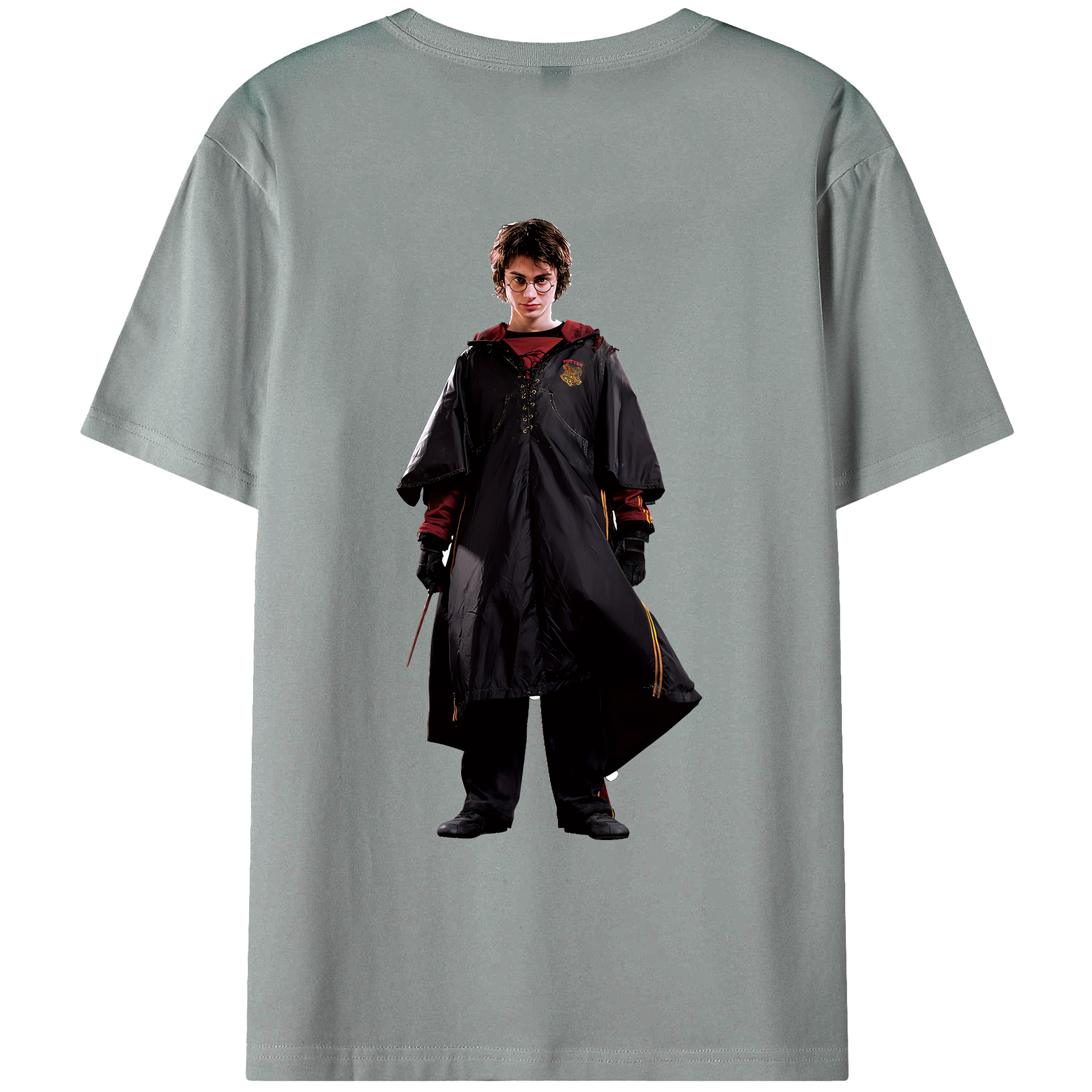（画像用） Harry Potter ハリー・ポッターシリーズ 綿100％ メンズ半袖Tシャツ（バックプリント） 通気性